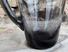 Morgantown Glass Martini Cocktail Pitcher Smoked Normandie Charcoal 1960s Mcm
