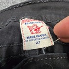 True Religion Jeans Womens 27 Black Denim Casey Skinny Pants Zip Fly Size 27x29