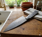 Hand Made Damascus Chef Knife  10 5    Full Tang Blank Blade Kitchen Knife Making