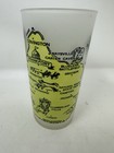 Vintage Hazel Atlas Kentucky Glass Souvenir Map Travel Frosted 5  Tumbler