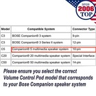 Bose Companion 5 Volume Control Pod 10 Pin For Companion 5 Speakers Rectangle