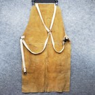 Tillman Side Split Cowhide Leather Bib Apron 24  X 42  Bourbon Color 4242