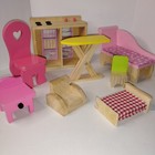 8pc Wooden Dolls House Furniture Bundle Suitable For Barbie Chelsea Skipper
