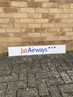 Original Jat Airways Airport Airline Vintage Lightbox Sign Perspex Not Enamel