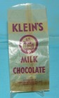 Klein s Chocolate  Milk Chocolate Wax Paper Bag elizabethtown  Pa  7  Tall