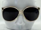 New Vintage Oversize Eyeglasses   Non Rx   Drop Temple Style   1970s Made In Usa