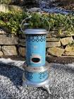 Antique Robin Egg Blue Enamel 260c Perfection Oil Kero Parlor Cabin Heater Stove