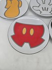Disney Scattered Mickey Mouse Icon Dinner Plates Set Of 4 Black Yellow Red White