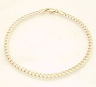 10  Pave Cuban Curb Chain Ankle Bracelet Anklet Real Solid 10k Yellow White Gold