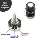 Rv24yn20s B502 5k Ohm Single Turn Carbon Film Rotary Taper Potentiometer Ho
