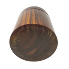Walnut Wood Canister Small Dark Brown Excellent Hand Turned Finial Lid