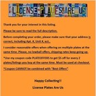 Bulk Lot Of 20 Connecticut License Plates     free         Random Letters   Numbers