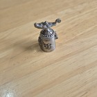Two Hinged Pewter Collectible Thimbles  Aladdin   A Woman Who Lived In A Shoe