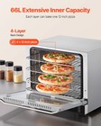 Vevor Countertop Convection Oven Commercial Toaster Baker Stainless 60qt 120v