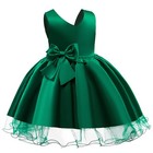 Flower Girl Dress Kids Baby Bow Princess Party Wedding Bridesmaid Pageant Skirt