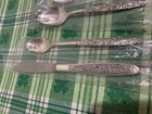       international Rogers Floral Bouquet  Silverplate 7pc Place Setting 1960 Nos