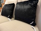 Little Giraffe Luxe Throw Pillow Set Of 2 Black Onyx Faux Fur 17x17 Discontinued