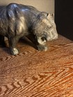 Vintage Leather Wrapped Black Panther Figure 7    Tall By 15    Long