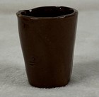 Vintage 1950   s Japan Redware Funny Novelty Shot Glass Good Shot