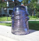 Nice Purple Cd 121 W g m co Toll Style Glass Insulator  r 