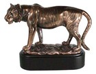8 5 l Realistic Wildlife Bengal Orange Tiger Prowling Sculpture With Trophy Base