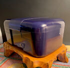 Vintage Purple Plastic Make Up Box case With Swivel Shelves - Euc  So Unique 