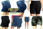 Women s Plus Size Bermuda Shorts Denim Stretch Elastic Pull On Jeans Short