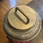 Vtg Perko Perkins Marine Large Amber Red Brass Navigational Light Lantern 17    9   