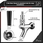 2 Pcs Stout Beer Faucet  Stainless Steel Draft Keg Tap With 304 Stainless Han   
