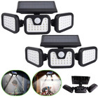New 2 Pack Led Motion Sensor Solar Lights Outdoor Ip65 Waterproof Security Lamp