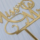 Miss To Mrs Cake Topper - Bridal Shower  Mr And Mrs Wedding engagement marriage 