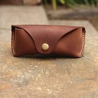 Genuine Leather Eyeglass Case Vintage Personality  Glasses Case Eyewear 
