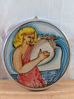 Four Vintage Fratantoni Vietri Zodiac Tile 6  Italian Terracotta Round Wall Art