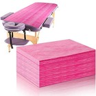 20 Pieces Disposable Bed Sheets Bed Cover Spa Massage Table Sheet Pink