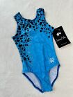 New Simone Biles Gk Elite Leotard Gymnastics All Natural Blue Sequin Bling Sz Cs