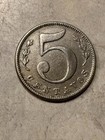 Colombia 1886 - 5 Centavos  Usa Mint Made  Xf Condition Sku  32242