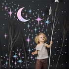 Star Wall Decals Sparkle Wall Decal Peel And Stick Rainbow Star Moon Stickers   