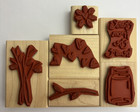 New Stampin Up Wood Rubber Stamp Set Of 6 Thanks From The Heart 2006
