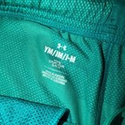 Under Armour Boys Ym Blue green Camo Mesh Shorts Breathable Drawstring