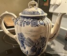 Villeroy   Boch Burgenland Blue   White Floral Porcelain Teapot W Lid 1 2l