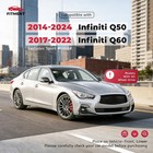 Front Engine Splash Shield Under Cover Mud Guard For Infiniti Q50 Q60 Awd 14-24
