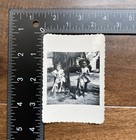 Little Girls On Scooter   Tricycle Small Snapshot Original Vintage Photo