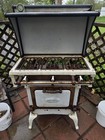 Universal Antique Freestanding Gas Stove Model 10-70  3 Burners  White brown