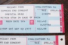Grateful Dead Summers End Unused Concert Tickets 2 Raceway Park Englishtown N j 
