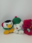 Vintage Puffkins Lot Of 5  Holiday Christmas Swibco Plush With Tags