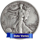 Roll Of 20 -  10 Face Value Full Dates 90  Silver Walking Liberty Half Dollars