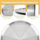 13   Inch Pizza Pan For Oven  Non-stick Large Round 13 5 Inch  Silver 