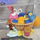 Disney Cinderella Figures Lot Mice Sewing Basket Fairy Godmother Pvc Cake Topper