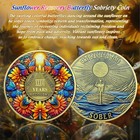 Delicate Sunflower 36 Year Sobriety Coin - 36 Recovery Year  36 