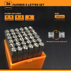 Professional 36pcs  Steel Metal Stamping Tool Set  1 8     3mm steel Number And Le